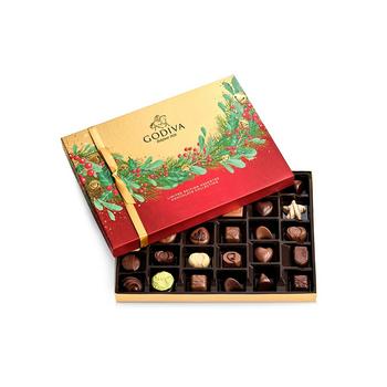 Godiva | Assorted Chocolate Holiday Gift Box, 36 Piece商品图片,额外7折, 额外七折