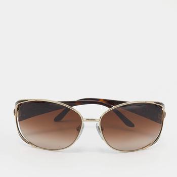 推荐Salvatore Ferragamo Brown Havana/ Brown Gradient 1196 Oval Sunglasses商品