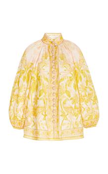 推荐Zimmermann - Women's Billow Linen Blouse - Yellow - Moda Operandi商品