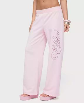 Shop Black Fringe Boot Cut Track Pants on Sale at BeyondStyle