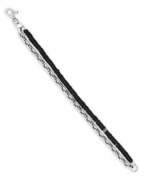 商品John Varvatos | Men's Sterling Silver Black Jade Bead Bracelet,商家Bloomingdale's,价格¥5071图片