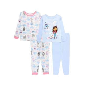 AME | Toddler Girls Gabby Dollhouse T-shirt and Pajama, 4 Piece Set商品图片,6折
