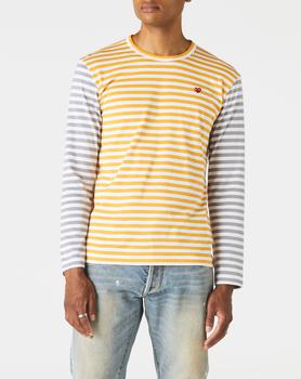 推荐Bi-Color Striped Long Sleeve T-Shirt商品