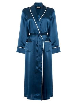 商品Gingerlily | Contrast Piping Silk Robe,商家Saks Fifth Avenue,价格¥3021图片