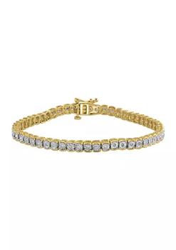 Effy | 3/8 ct. t.w. Diamond Tennis Bracelet in Gold Over Sterling Silver商品图片,