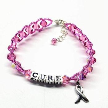 商品Alexa Martha Designs | Sparkly Pink Breast Cancer Awareness Bracelet,商家Verishop,价格¥612图片