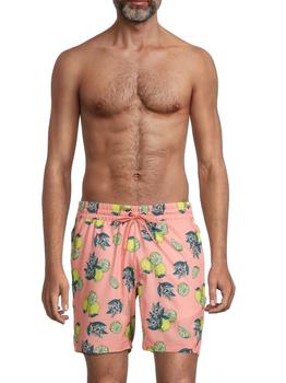 推荐Lemon-Print Drawstring Swim Shorts商品