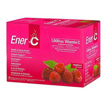 商品Ener-C Vitamin C 1000mg  Effervescent Powdered Drink Mix, Raspberry , 30 Packets图片