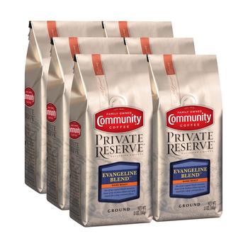 商品Community Coffee | Private Reserve Evangeline Blend Dark Roast Specialty-Grade Ground Coffee, 12 Oz - 6 Pack,商家Macy's,价格¥645图片