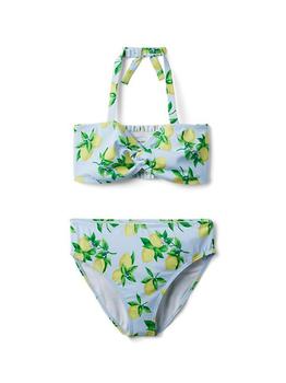 推荐Baby Girl's 2-Piece Lemon Print Bikini Set商品