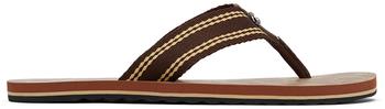 Coach | Brown Webbing Flip Flops商品图片,额外8.5折, 独家减免邮费, 额外八五折