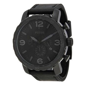 Fossil | Fossil Nate Chronograph Black Dial Black Ion-plated Mens Watch JR1354商品图片,5.4折