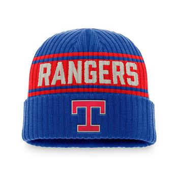 Fanatics | Men's Branded Royal, Red Texas Rangers True Classic Retro Cuffed Knit Hat商品图片,