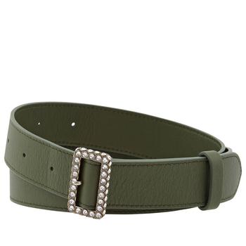 加拿大巴宝莉皮带, Burberry | Crystal Buckle Leather Belt In Dark Olive商品图片 6.8折