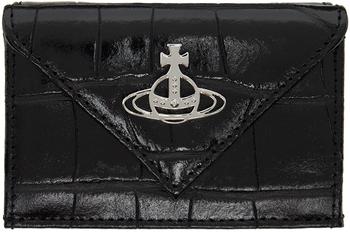 Vivienne Westwood | Black Crocodile Envelope Billfold Wallet商品图片,