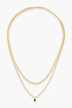 Cornelia Webb | Gold-plated onyx necklace,商家THE OUTNET US,价格¥1222