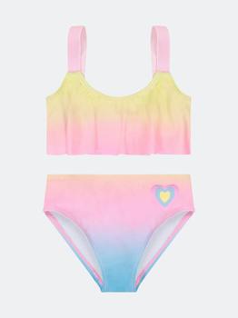 推荐Girls 2-Piece Rainbow Ombre Swimsuit商品