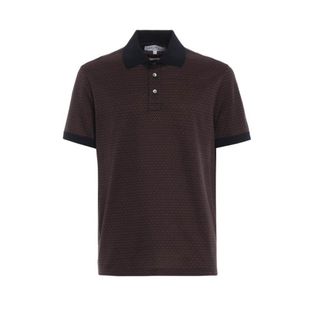 菲拉格慕经典款, Salvatore Ferragamo | Salvatore Ferragamo 菲拉格慕 男士棕色经典Gancio Logo嵌花短袖Polo衫 12-1661-697732商品图片 独家减免邮费