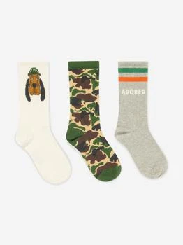 Mini Rodini | Kids Bloodhound 3 Pack Socks Set in Multicolour,商家Childsplay Clothing,价格¥159