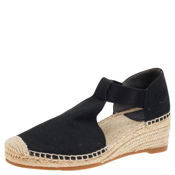 推荐Tory Burch Black Jute Espadrille Flats Size 37.5商品