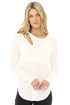 商品Alo | Ribbed Peak Long Sleeve - Ivory,商家Alo yoga,价格¥365图片