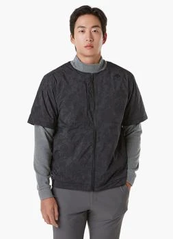 DESCENTE | GOLF经典黑色图案短袖羽绒外套时尚 DP31MFDJ94-BLKG,商家Brilliant Fashion,价格¥1863