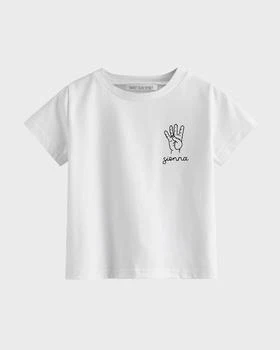 推荐Kid's This Many Birthday 4 Hand Personalized T-Shirt, Sizes 2-6商品