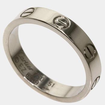 卡地亚戒指多少钱, [二手商品] Cartier | Cartier Love 18K White Gold Ring EU 51商品图片 7.5折