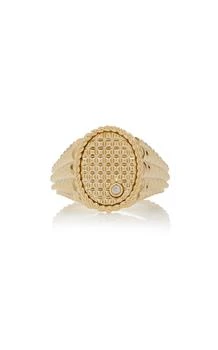Yvonne Leon | Yvonne Leon - Picotti 9K Yellow Gold Diamond Signet Ring - Gold - US 6 - Moda Operandi - Gifts For Her,商家Fashion US,价格¥15046