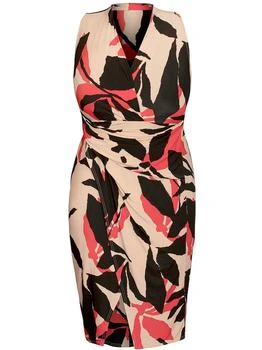 RACHEL Rachel Roy | Plus Womens Surplice Midi Sheath Dress 9.9折