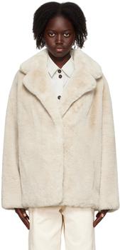 STAND STUDIO | Off-White Savannah Faux-Fur Jacket商品图片,7.5折, 独家减免邮费
