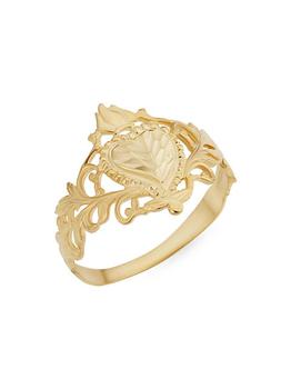 商品Oradina | 14K Yellow Solid Gold Hearts Desire Ring,商家Saks Fifth Avenue,价格¥2027图片