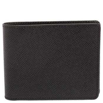 lv钱包, [二手商品] Louis Vuitton | Louis Vuitton Black Taiga Leather Bifold Compact Wallet商品图片 6折, 满1件减$100, 满减