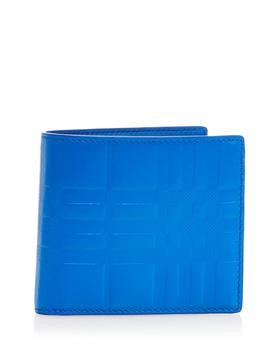 巴宝莉男包真假, Burberry | Embossed Check Leather Bifold Wallet商品图片 