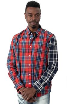 stussy衬衫, STUSSY | Mixed Plaid Button-Up Shirt - Multi商品图片 