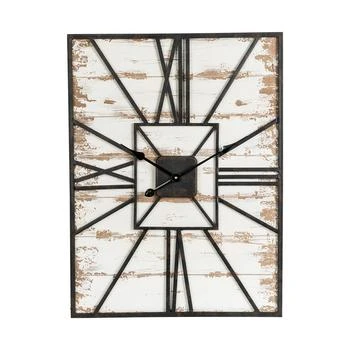 Glitzhome | Oversized Farmhouse Wooden Wall Clock,商家Macy's,价格¥1871