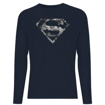 推荐DC Originals Marble Superman Logo Men's Long Sleeve T-Shirt - Navy商品