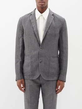 推荐Patch-pocket linen suit jacket商品