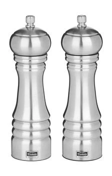 Trudeau | Trudeau 8-Inch Professional Salt Mill/Pepper Mill Set, Stainless Steel,商家Premium Outlets,价格¥819