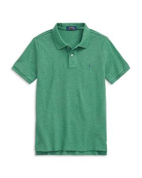 Ralph Lauren | Boys' Green Cotton Mesh Polo Shirt - Little Kid, Big Kid商品图片,7.4折起, 独家减免邮费