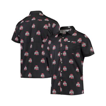 Columbia | Men's Black Ohio State Buckeyes Super Slack Tide Omni-Shade Button-Up Shirt商品图片,
