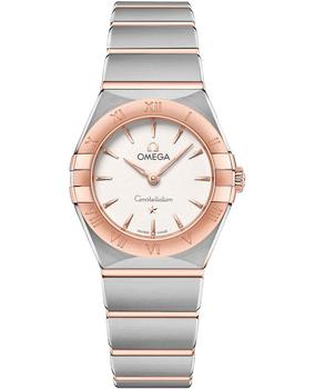 Omega | Omega Constellation Manhattan Quartz 25mm Silver Dial Rose Gold and Stainless Steel Women's Watch 131.20.25.60.02.001商品图片,9折