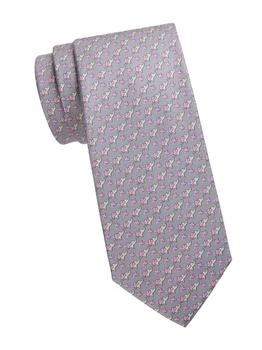 Salvatore Ferragamo | Micro Printed Silk Tie,商家Saks OFF 5TH,价格¥996