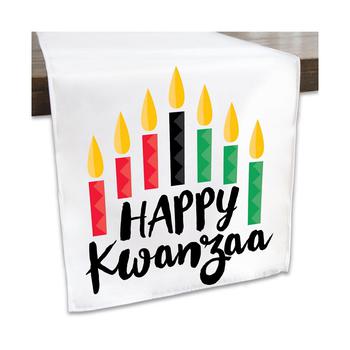 商品Happy Kwanzaa - African Heritage Holiday Party Dining Tabletop Decor - Cloth Table Runner - 13 x 70 in图片