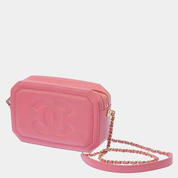 chanel包, [二手商品] Chanel | Chanel Pink Lambskin Leather Octagon CC Logo Chain Shoulder Bag商品图片 