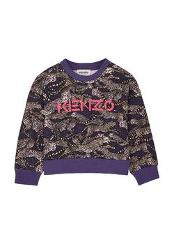 推荐KIDS Purple cheetah-print cotton sweatshirt (2-5 years)商品