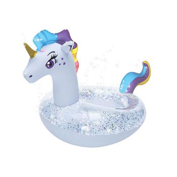 推荐inflatable Unicorn Glitter Pool Float Ring商品
