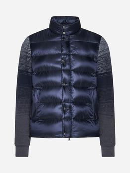 推荐Knit-sleeves nylon bomber jacket商品