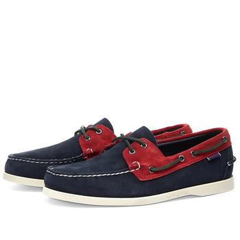 baracuta真假, Baracuta | Baracuta x Sebago Portland Suede Boat Shoe Navy & Red商品图片 7折