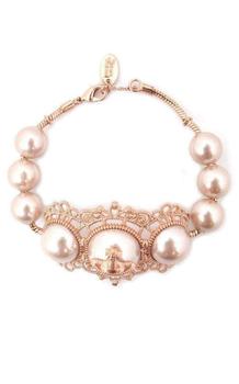 商品Isolde Large Pearl Pink Gold Bracelet图片